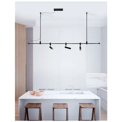 Sistem iluminat pe sina DECORATIVE MAGNETIC Magnetic Tubular Structure Nisipiu Negru Aluminiu IP20 Driver 100 Wat AC85-265V