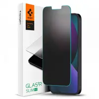 Folie de protectie Ecran Privacy Spigen GlastR Slim pentru Apple iPhone 17e / 16e / 14 / 13 Pro, Sticla Securizata, Full Glue AGL03393