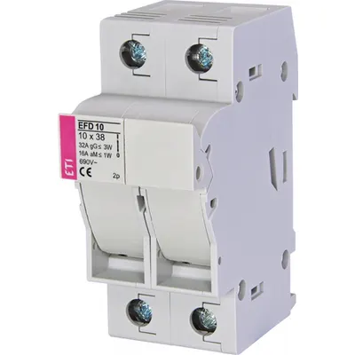 Socul bipolar pentru sigurante fuzbile EFD 10 2p EFD 10 2p - maxim 32a
