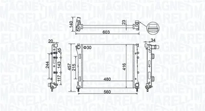Radiator motor (Manual) potrivit FIAT 500, 500 C, PANDA; FORD KA 0.9-1.4