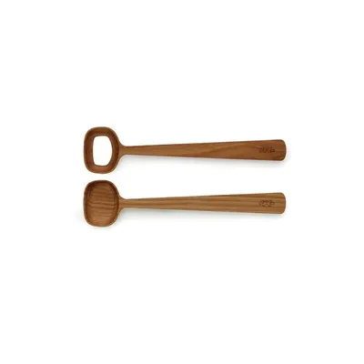 Tacâmuri din lemn pentru salată Kähler Design Hammershoi