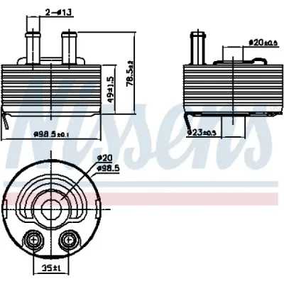 Radiator ulei, ulei motor NISSENS 90793