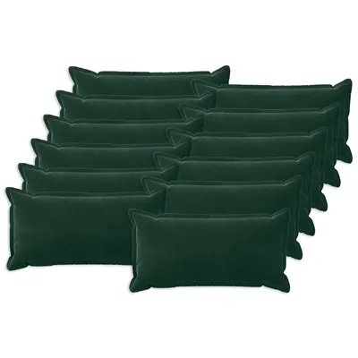 vidaXL Husă pentru pernă 12 pcs HOUTEN Verde închis 40 x 80 cm Catifea