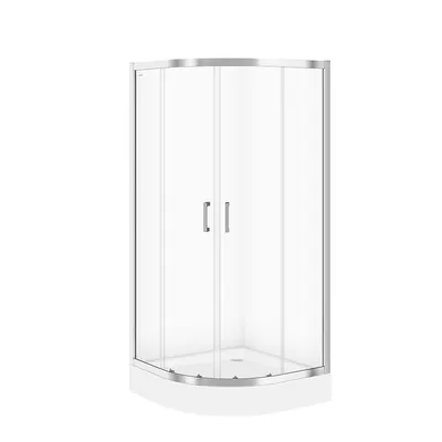 Cabina de dus simpla Cersanit Basic S158-005 semirotunda 90 x 90 x 185 cm