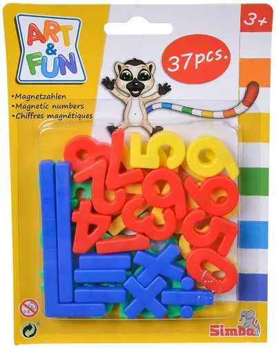 Set educațional Simba Toys Art & Fun - Numere magnetice, 37 piese