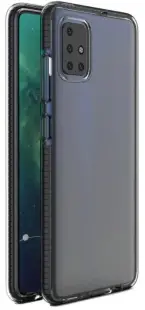 Protectie spate Lemontti LEMHSC10XN pentru Xiaomi Redmi Note 9 / Redmi 10X 4G (Negru/Transparent)