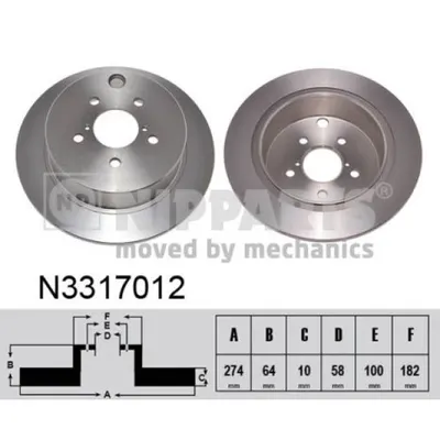 Disc frana NIPPARTS N3317012