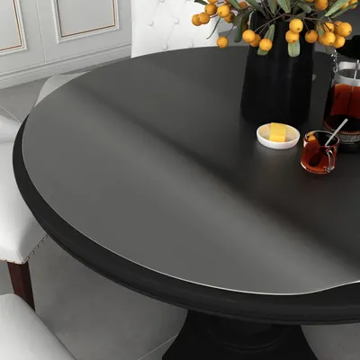 vidaXL Folie de protecție masă, mat, Ø 120 cm, PVC, 1,6 mm
