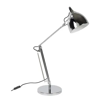 Veioză argintie cu structură flexibilă din metal cu abajur din metal (înălțime 37 cm) Reader – Zuiver