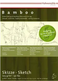 Bloc de schițe Hahnemuhle Bamboo - A4, 30 de coli