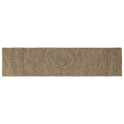 vidaXL Covor de zonă Natural și Negru 60 x 200 cm Iută