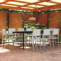 Gossi set mobilier pentru gradina, alb, 9 piese