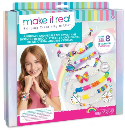Set creativ Make it Real - brățări cu perle colorate