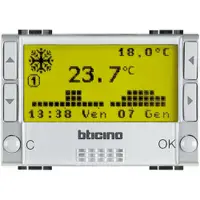 Cronotermostat Bticino Living Light NT4451, alb