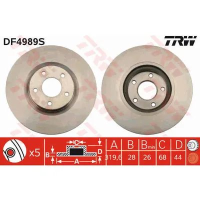 Disc frana TRW DF4989S