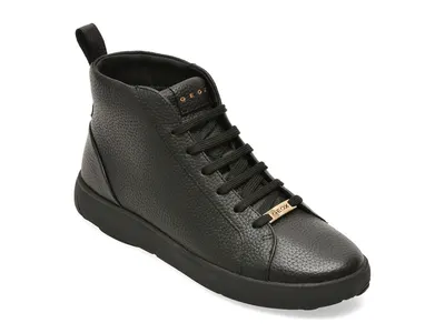 Ghete GEOX negre, D663TB, din piele naturala
