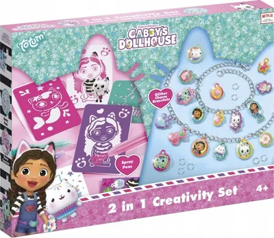 Set creativ 2 în 1 Totum - Creează-ți brățări, Gabby's Dollhouse