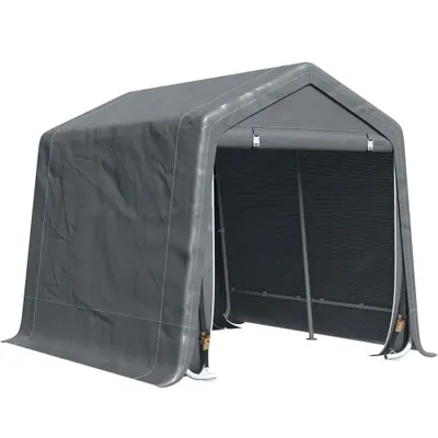 Outsunny Copertina pentru Masini, Motociclete si Biciclete, pentru exterior din Metal si Tesatura PE, Gri | Aosom Romania