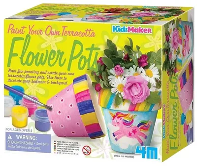 Set creativ 4M - Ghivece pentru colorat