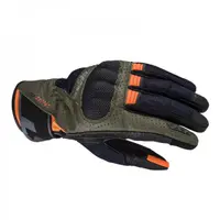Manusi moto piele textil LS2 Air Raptor, culoare verde portocaliu, marime L