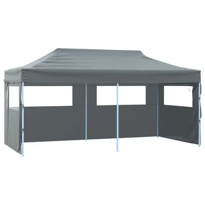 vidaXL Cort de petrecere pliabil cu 4 pereți, antracit, 3 x 6 m, oțel