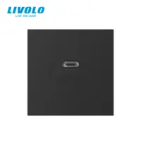 Modul priza simpla USB tip C Negru