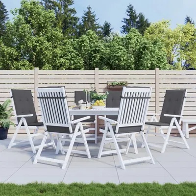 vidaXL Perne scaun cu spătar înalt, 6 buc. antracit 120x50x3 cm textil