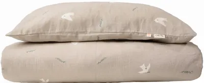 Set de lenjerie de pat pentru copii Cotton Hug - Păsări, 100 х 150 cm