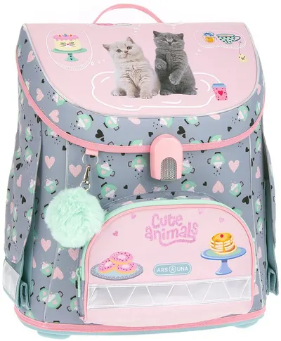 Ghiozdan școlar Ars Una Compact - Cute Animals, Tea Party