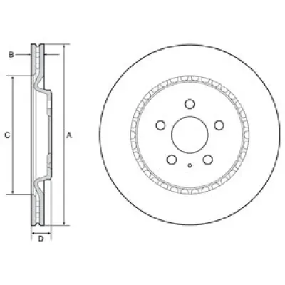 Disc frana DELPHI BG4643C