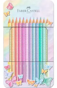 Set cadou 12 creioane colorate pastel Sparkle