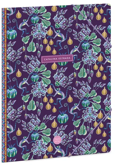 Mapă cu elastic Ars Una Catalina Estrada – Purple Monkeys, A4