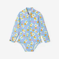 Costum de baie întreg anti-UV mâneci lungi Izia Albastru Pop Bebeluși/Fete