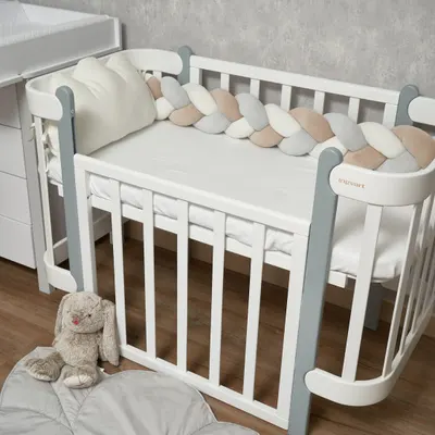 Protectie laterala bejgri impletita Twins tip cosita, cu 3 fire 220 cm