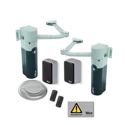 Kit automatizare poarta batanta Nice WALKY2024KCE, 100 Kg/canat, 1.8 m/canat, 24 V