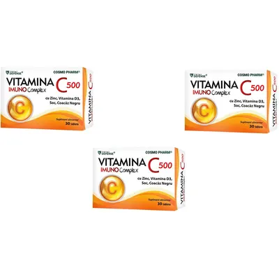 Pachet Vitamina C Imuno Complex 500mg 3x30tb