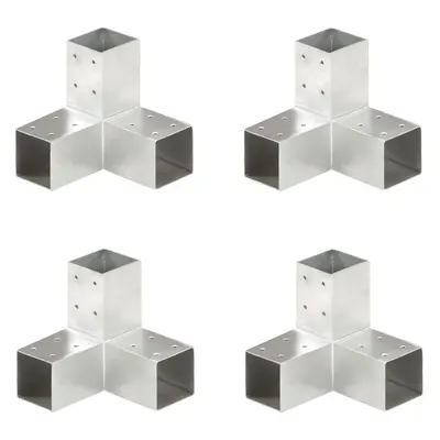 Gossi conectori de grinda, forma y, 4 buc, 71x71 mm, metal galvanizat