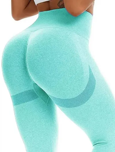 Colanti Sala Lungi, Modelatori, Model Push Up, cu Talie Inalta, Verde Turquoise - M, MIX14096-1264
