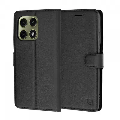 Husa pentru Motorola Edge 70 Pro, Techsuit, Leather Folio, Neagra
