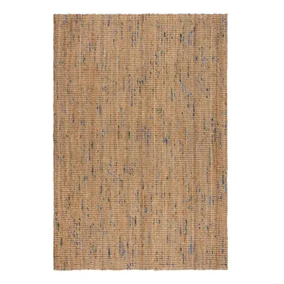 Covor albastru/în culoare naturală țesut manual din iută 160x230 cm Jute Boucle Blue – Flair Rugs