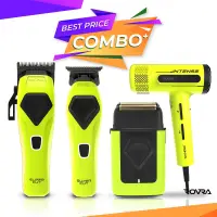 Set ROVRA - SUPER CUT - Masina de tuns + Masina de contur + Masina de ras + Uscator de par INTENSE - Verde