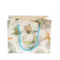 Punga de cadou cu fluturi multicolori 18 cm
