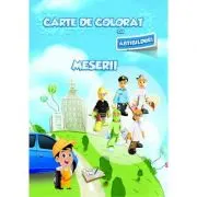 Carte de colorat cu abtibilduri. Meserii