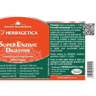 Super Enzime Digestive | Herbagetica