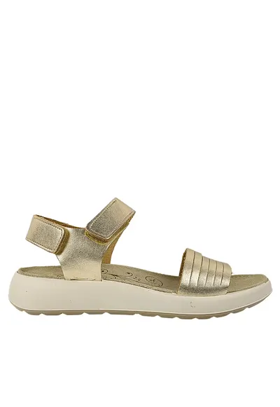 Sandale casual - dama - 757081 auriu - piele naturala - Auriu