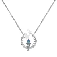 Lantisor argint 925, JW1839, model mama & baby, placat cu rodiu