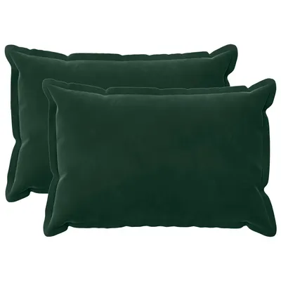 vidaXL Pernă cu pernă HOUTEN 2 buc. Verde închis Catifea