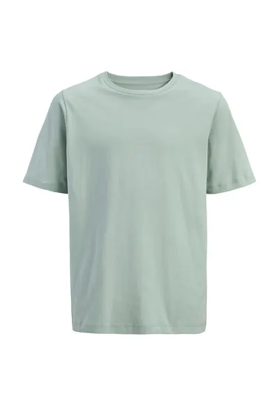 Tricou din bumbac cu imprimeu floral - Verde pal