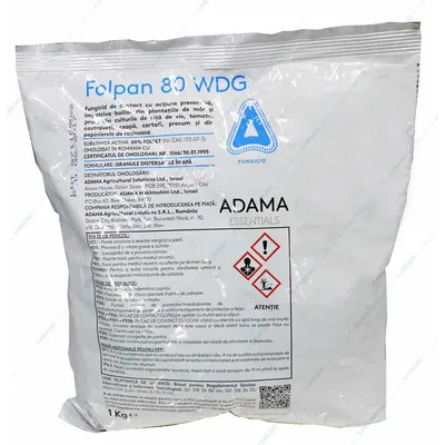 Folpan 80WDG 1 kg fungicid contact Adama (vita de vie, mar, prun, ceapa, cartofi, hamei, tomate rasad) - Default Title