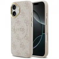 Husa MagSafe pentru Apple iPhone 17, Guess, 4G Classic, Roz